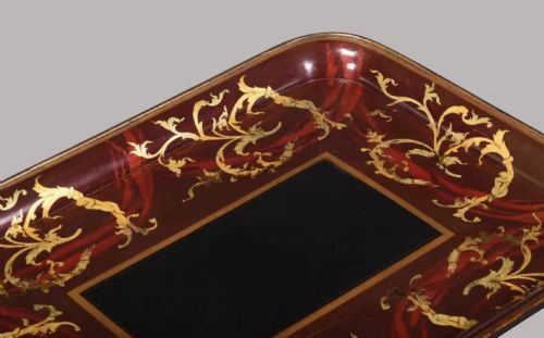 REGENCY PAPIERMCH TRAY RETAINING ITS UNUSUAL ORIGINAL DECORATION - ADDITIONAL PHOTO 3