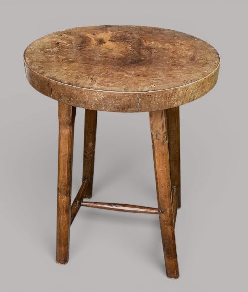 GEORGIAN PRIMITIVE SOLID WALNUT CIRCULAR TABLE - ADDITIONAL PHOTO 15
