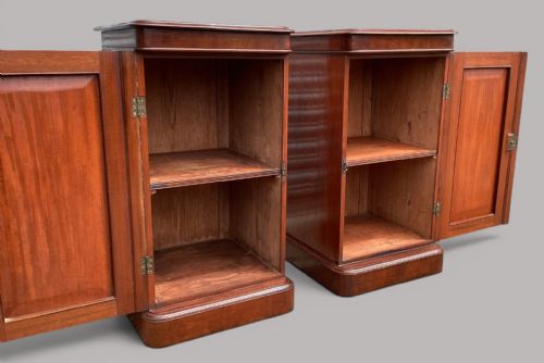 GEORGE IV PAIR OF MAHOGANY PEDESTAL BEDSIDE CUPBOARDS ATTRIBUTED TO HOLLAND SONS - ADDITIONAL PHOTO 2