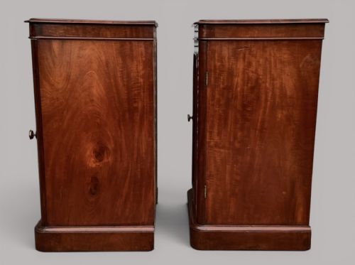 GEORGE IV PAIR OF MAHOGANY PEDESTAL BEDSIDE CUPBOARDS ATTRIBUTED TO HOLLAND SONS - ADDITIONAL PHOTO 5