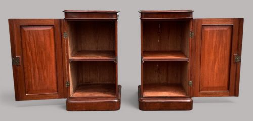 GEORGE IV PAIR OF MAHOGANY PEDESTAL BEDSIDE CUPBOARDS ATTRIBUTED TO HOLLAND SONS - ADDITIONAL PHOTO 11