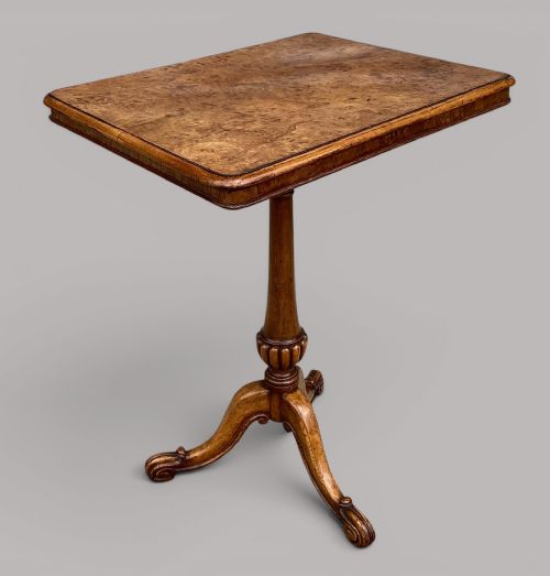 REGENCY BURR OAK TRIPOD OCCASIONAL TABLE LAMP TABLE - ADDITIONAL PHOTO 3