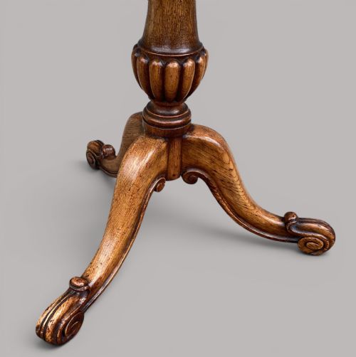 REGENCY BURR OAK TRIPOD OCCASIONAL TABLE LAMP TABLE - ADDITIONAL PHOTO 4