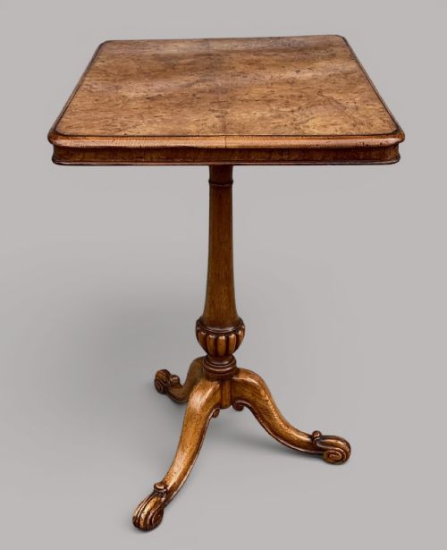 REGENCY BURR OAK TRIPOD OCCASIONAL TABLE LAMP TABLE - ADDITIONAL PHOTO 6