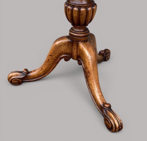 REGENCY BURR OAK TRIPOD OCCASIONAL TABLE LAMP TABLE - ADDITIONAL PHOTO 12