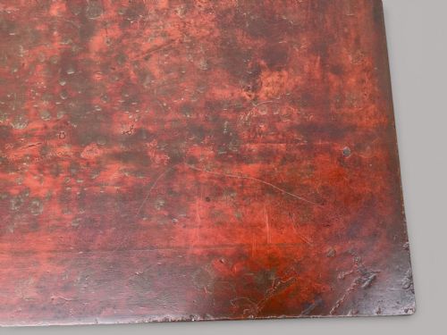 C19TH INDIAN RED LACQUERED TRUNK CHEST ON STAND - ADDITIONAL PHOTO 22