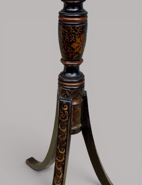 REGENCY CHINOISERIE LACQUERED WINE OCCASIONAL TABLE - ADDITIONAL PHOTO 3