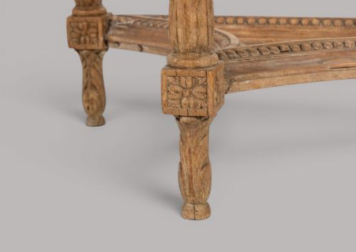 C18TH LOUIS XVI WALNUT MARBLE TOP CONSOLE TABLE - ADDITIONAL PHOTO 7