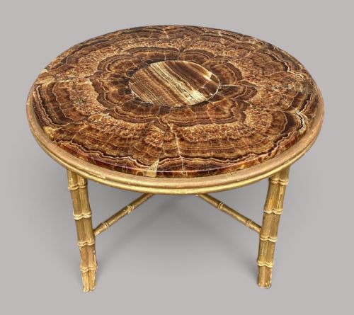 Late C19th Marble and Giltwood Low Occasional Table / Coffee Table