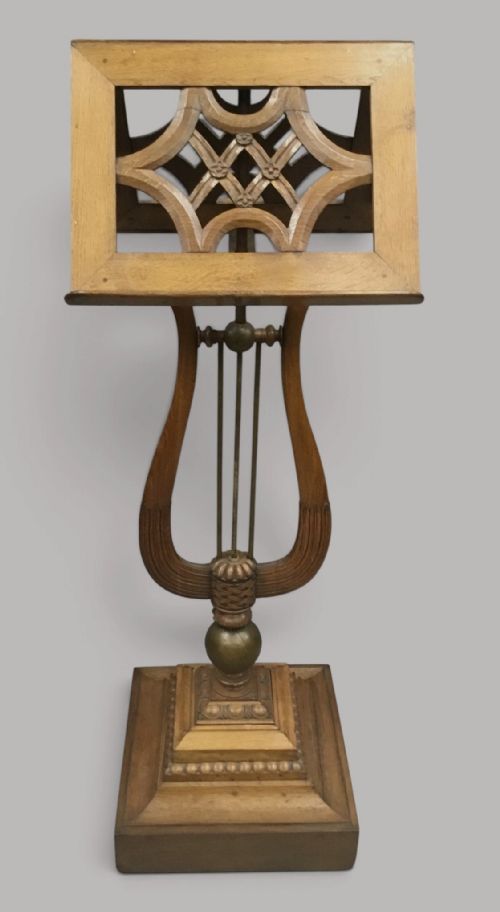 C19th Unusual Oak Duet Stand / Lectern