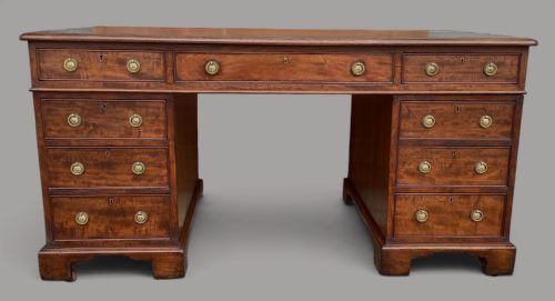 Regency Mahogany Pedestal Desk