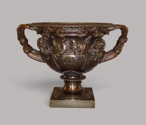 C19th Grand Tour Bronze Warwick Vase, Large Proportions
