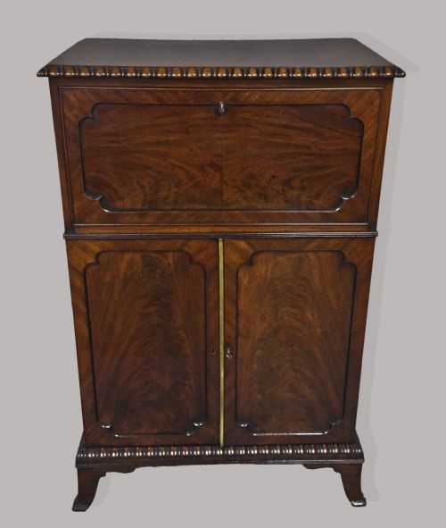 Regency Mahogany Secretaire Cabinet of Small Proportions; Attributed to Gillows