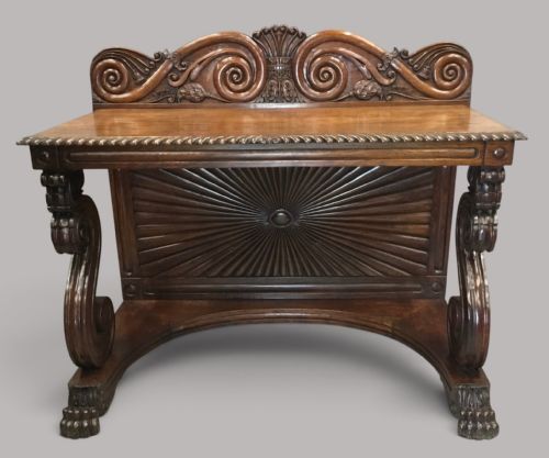 C19th Anglo Indian Padouk Console / Side Table; of Very Stylish Form