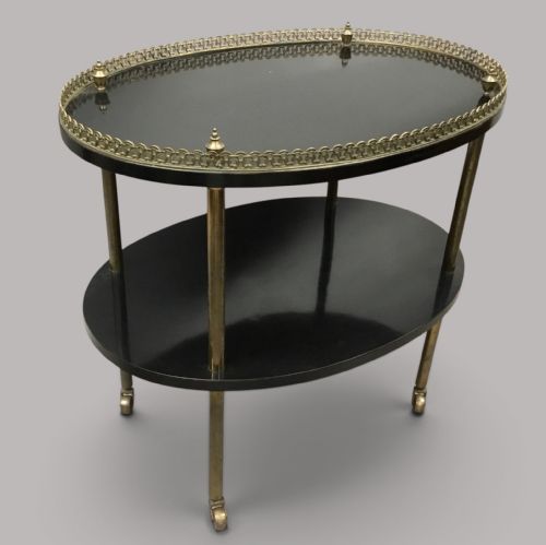 Early C20th Ebonised and Gilt Brass Etagere