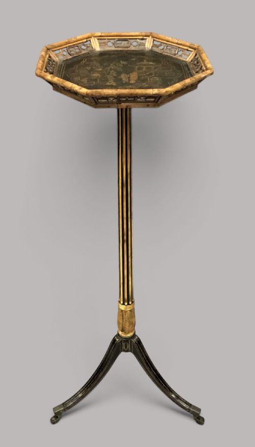 Regency Lacquered 'Brighton Pavilion' Torchere Stand