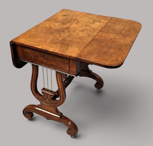 Regency Pollard / Burr Oak, Drop Flap Occasional Table