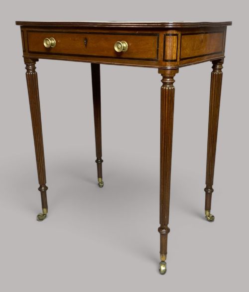 Regency Mahogany Ebony Banded Chamber/writing Table; Attributed to Gillows