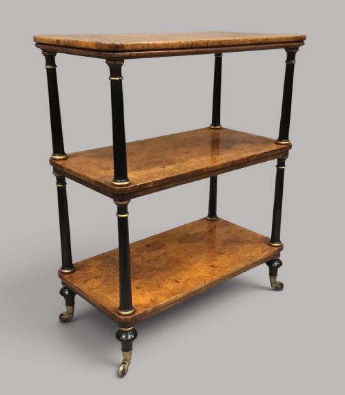 Regency Burr Elm Three Tier Etagere