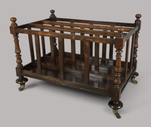 Regency Rosewood Folio Stand / Large Canterbury; of Oversized Country House Proportions