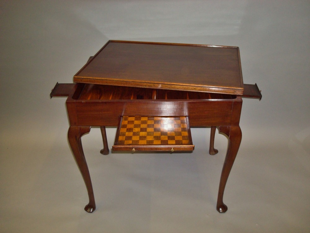 A good Georgian mahogany Irish games table
