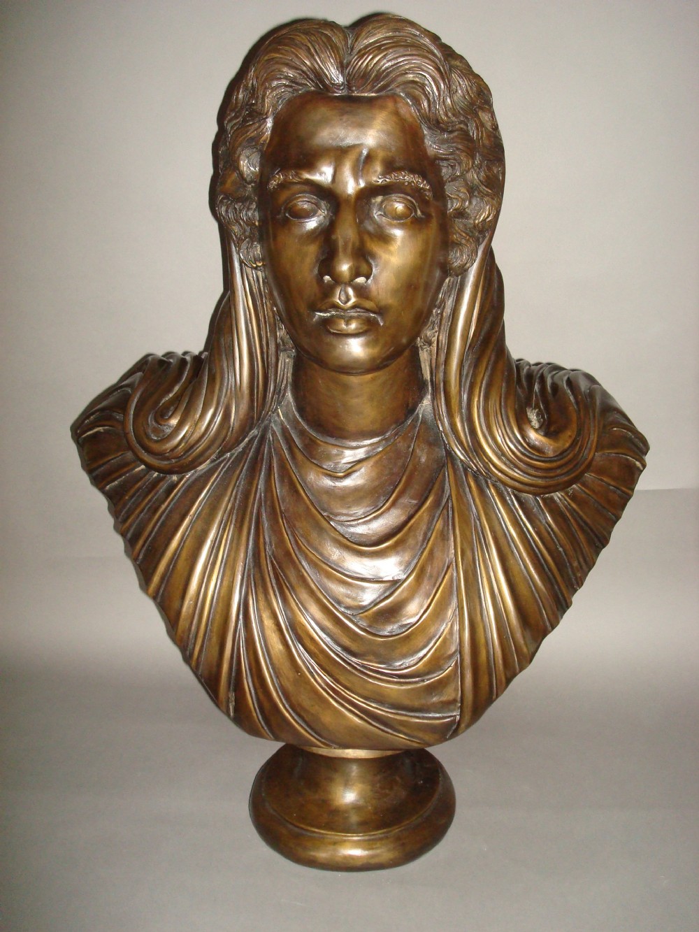 An Over-Sized Classical Bronze Bust