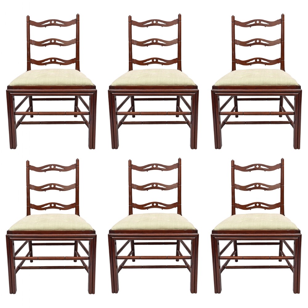 George III Set of 6 Mahogany Gillows Dining Chairs