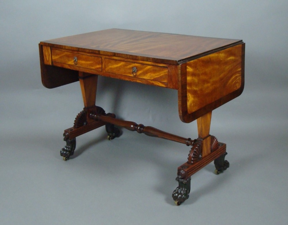Regency Satin and Rosewood Sofa Table