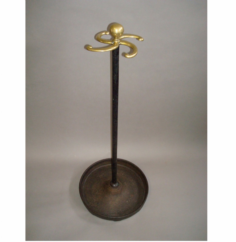 Regency Cast Iron & Brass Stick Stand - tall proportions