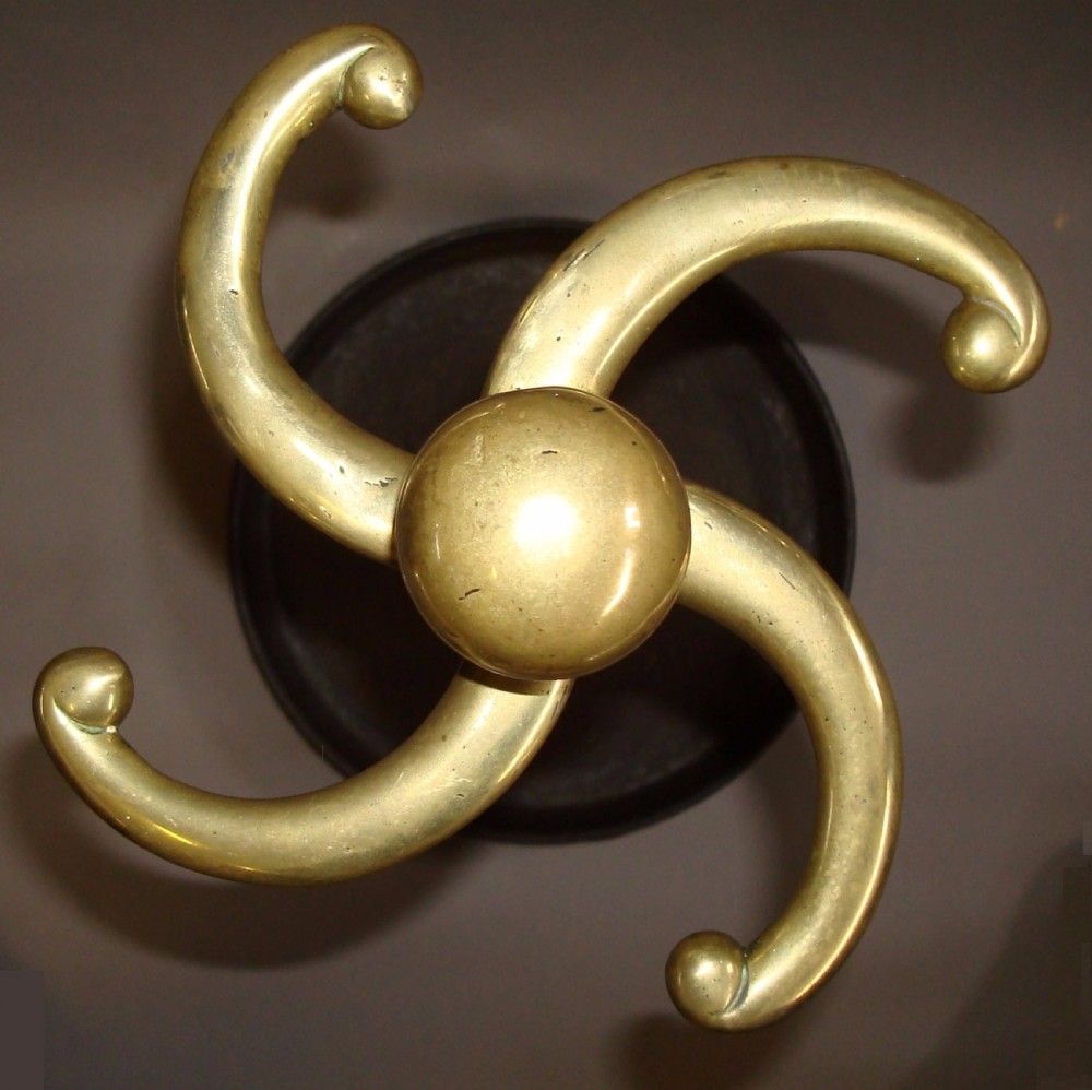 Regency Cast Iron & Brass Stick Stand - tall proportions View II