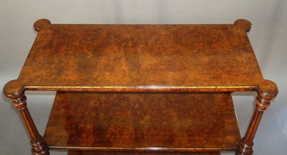 19th Century Burr Walnut Etagere View V