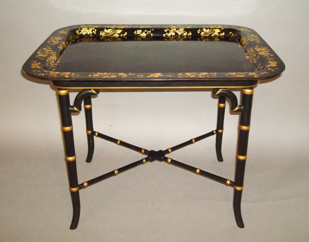 Regency Papier Mache Tray on Stand