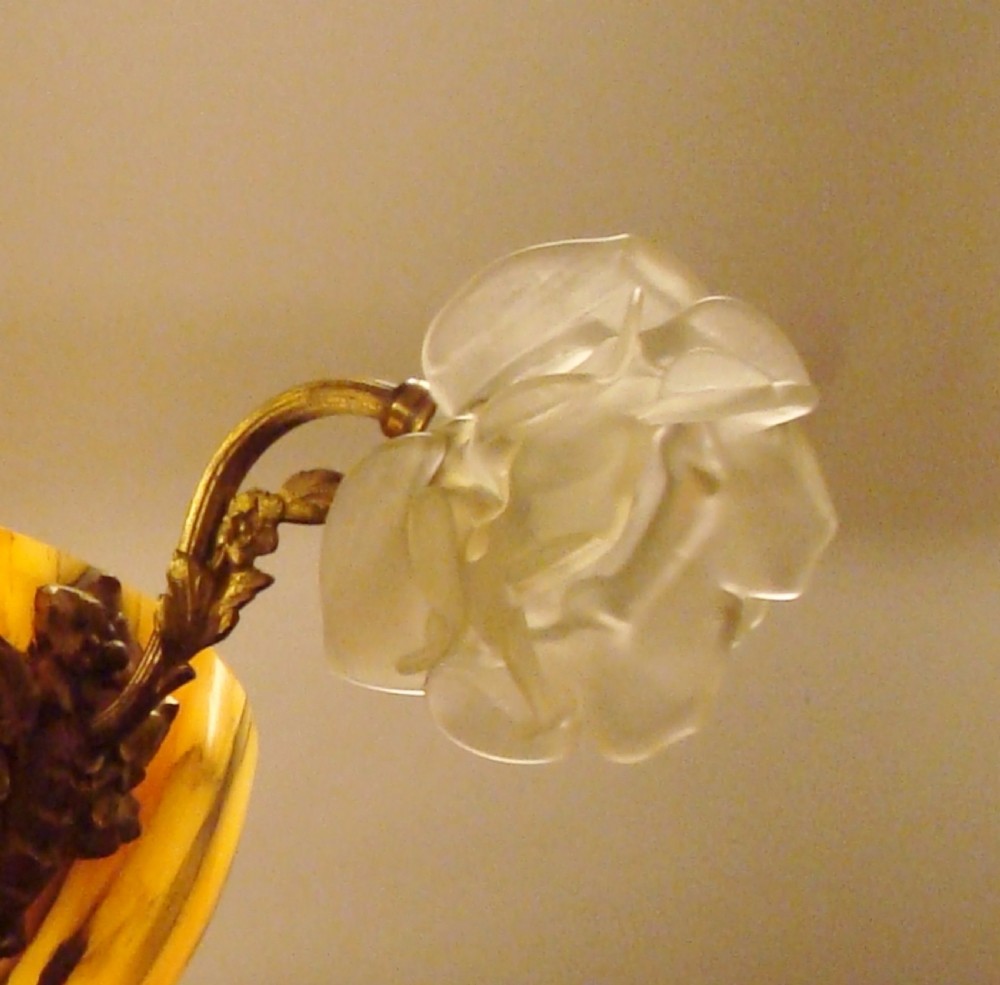 Early C20th alabaster ceiling light View VII