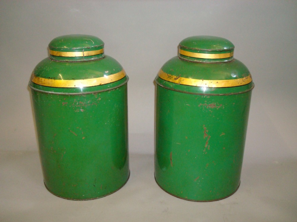 Pair Tole Tea Canisters View IV