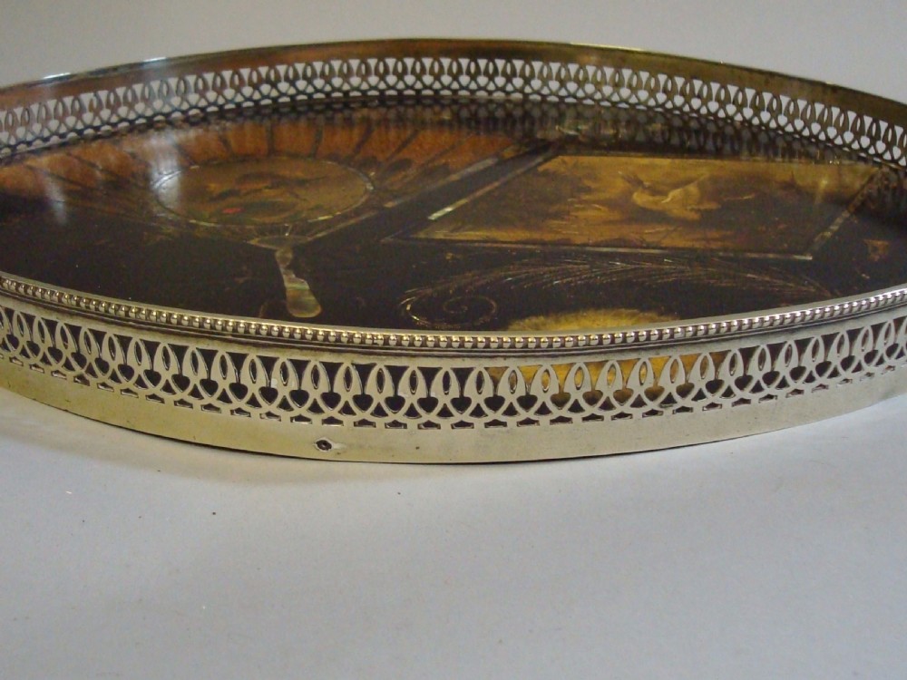 C19th Papier Mache and Silver Tray View III