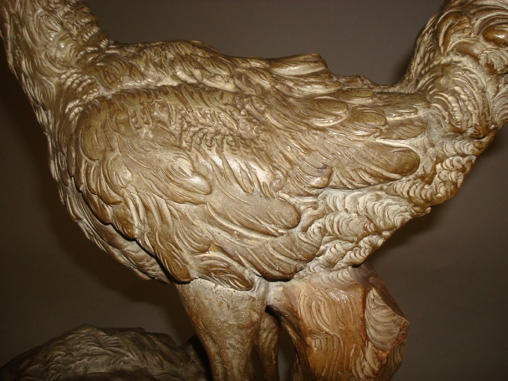 Early C20th Terracotta Ostrich Sculpture View X