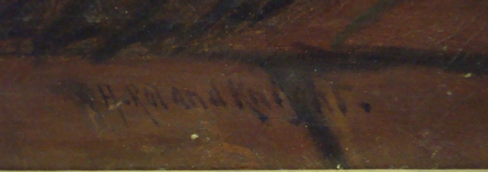C19th Oil Painting of Cats and Fish View VIII