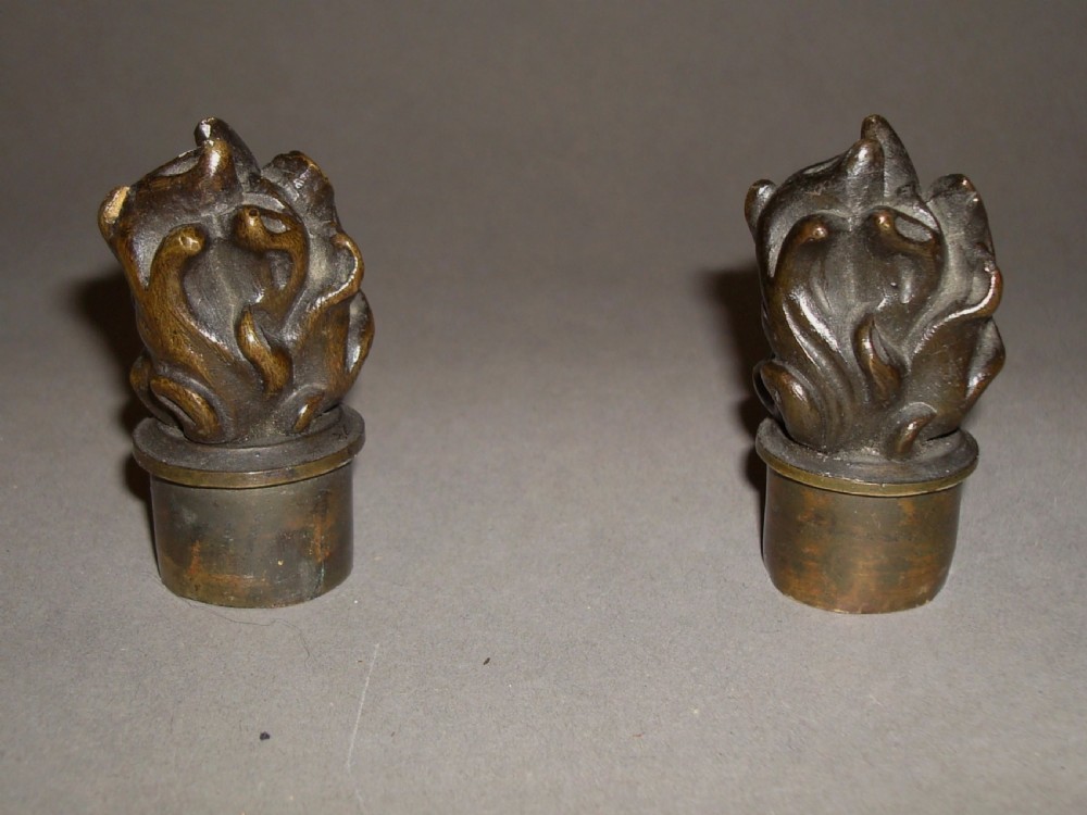 Pair of Large Charles X Bronze Candelabra or Candlesticks View X