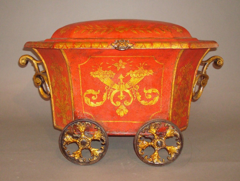 Regency Painted Tole Coal Box