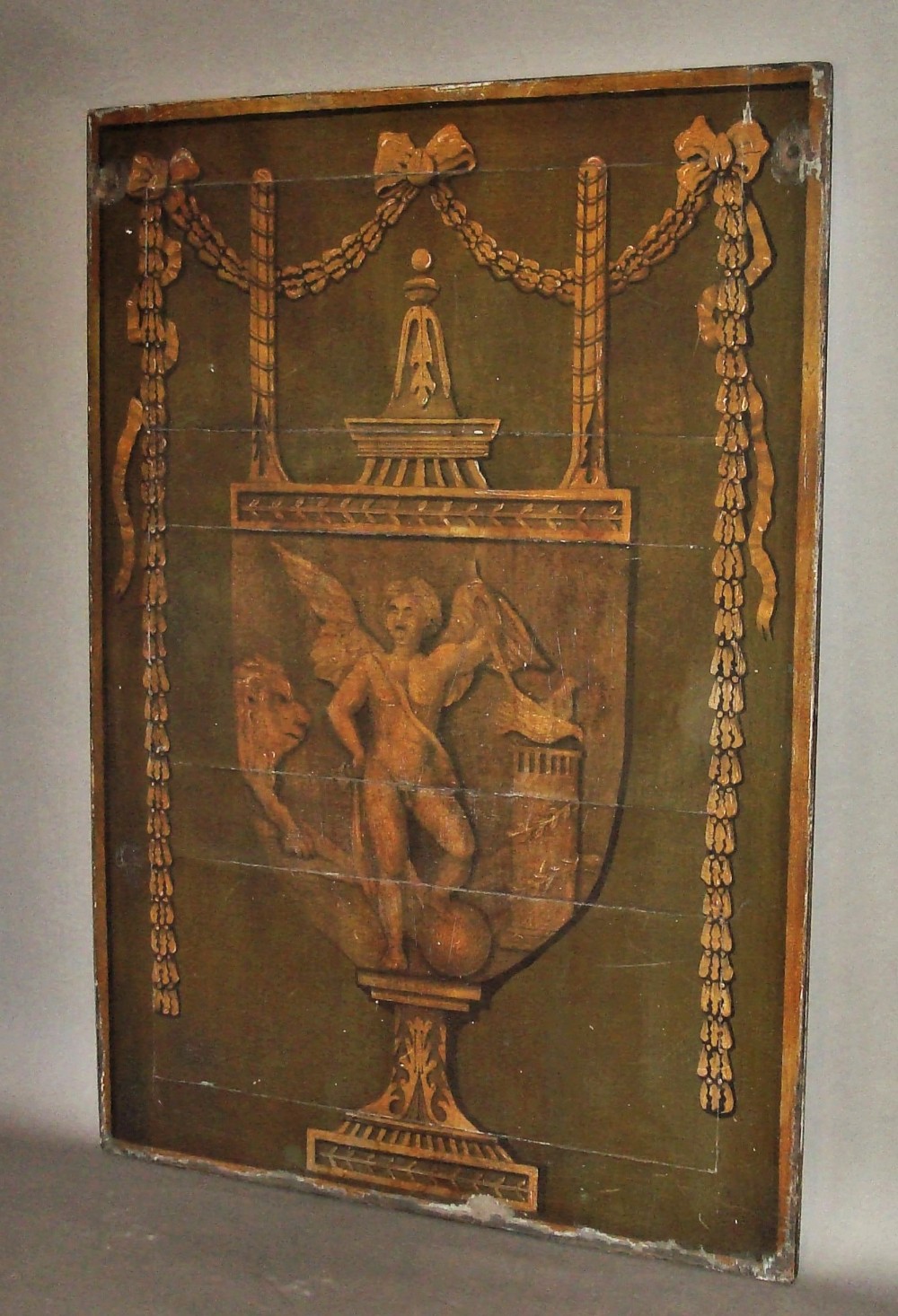 C19th French Painted Neoclassical Panel