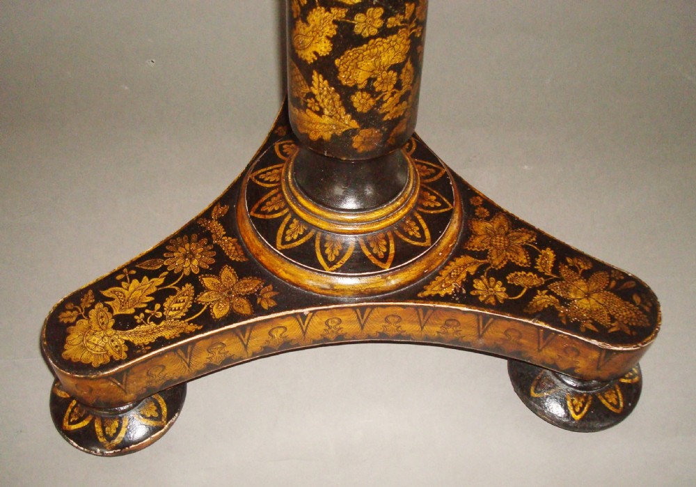 Regency Penwork Chess Occasional Table View III
