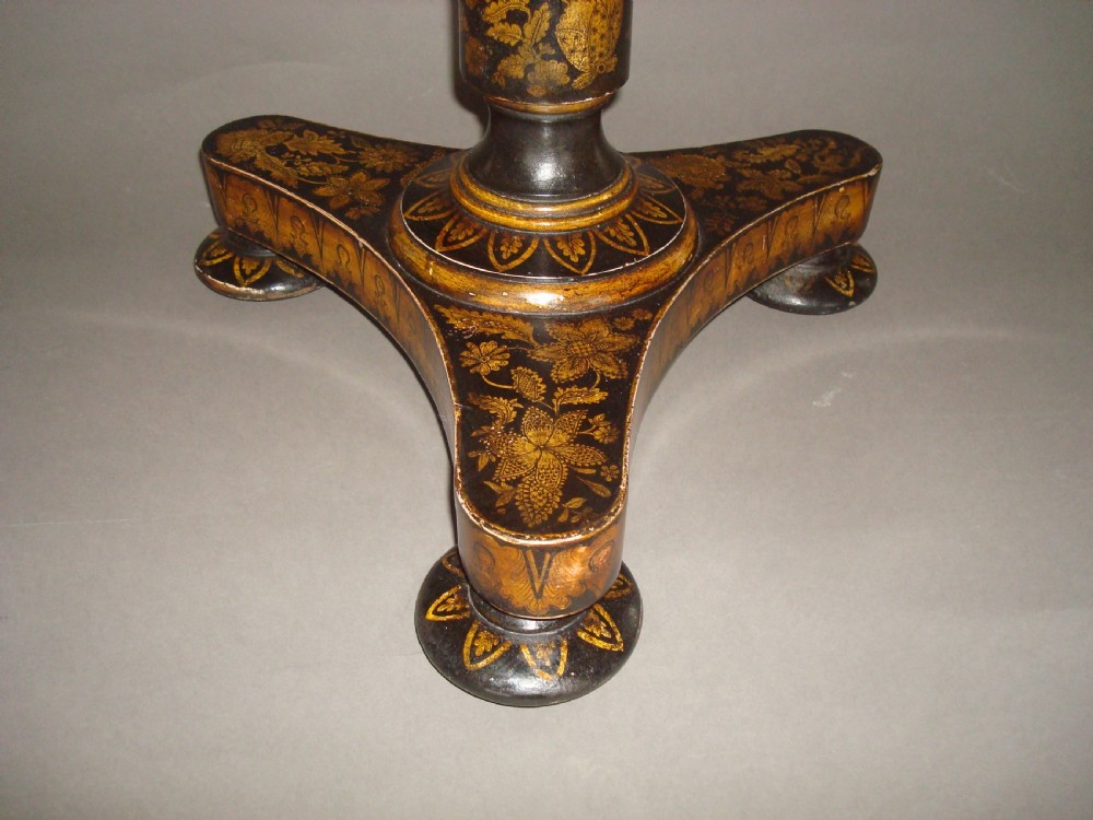 Regency Penwork Chess Occasional Table View VII