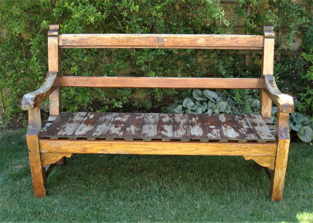 Early C20th Teak Ship Bench, Garden Seat View II