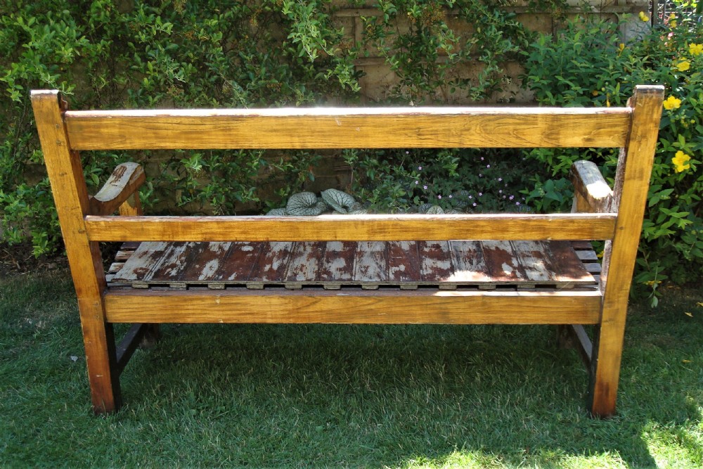 Early C20th Teak Ship Bench, Garden Seat View VI