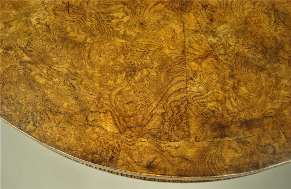  Late Regency burr ash, elm and oak centre table View XVIII