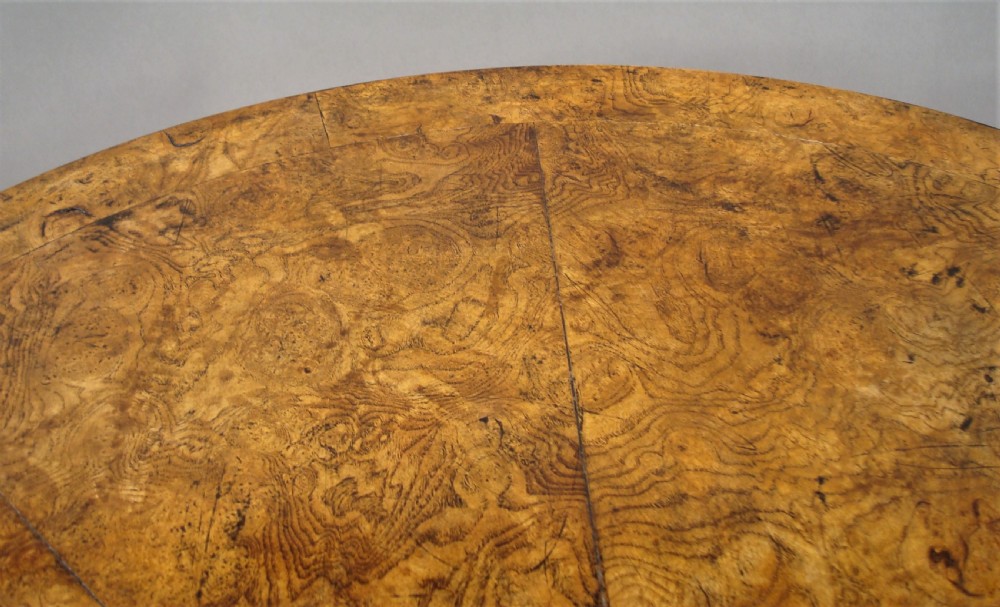  Late Regency burr ash, elm and oak centre table View XX