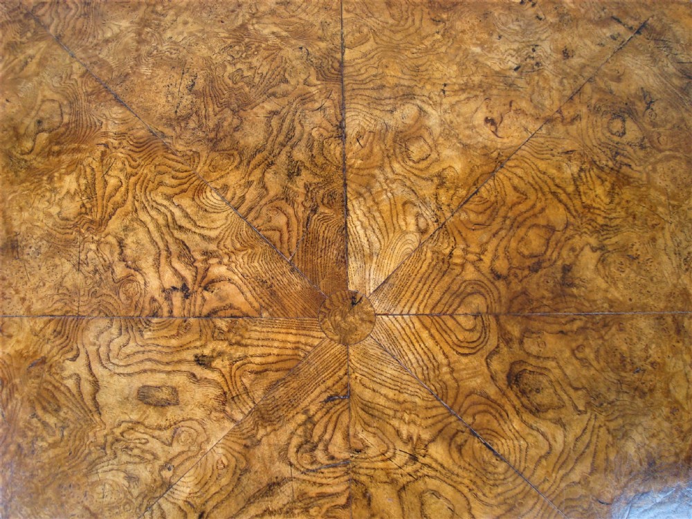  Late Regency burr ash, elm and oak centre table View XXI