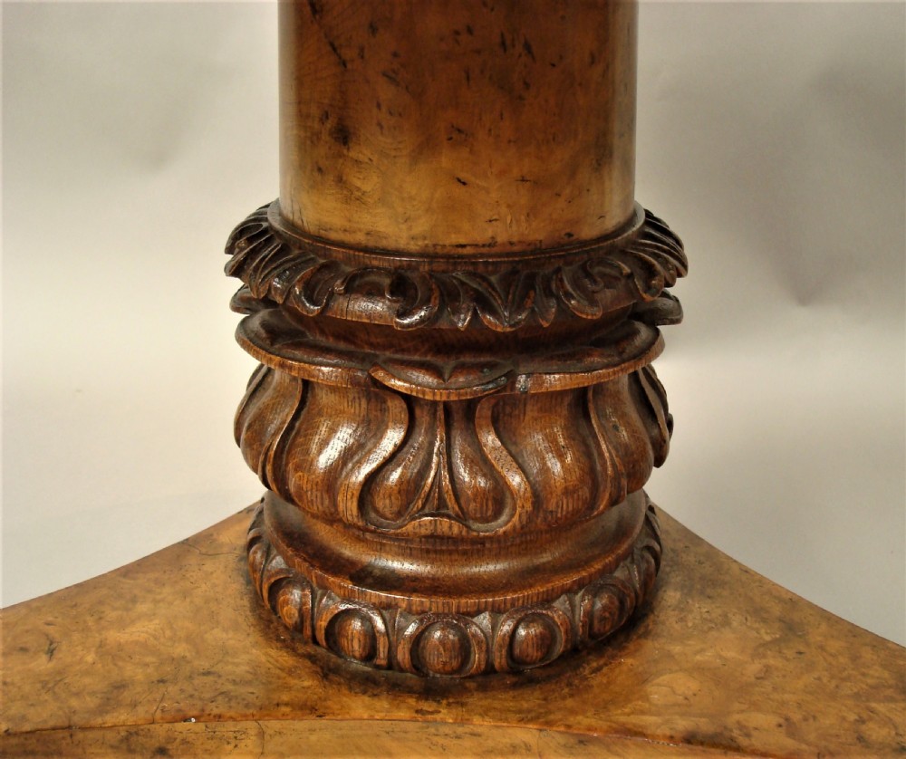  Late Regency burr ash, elm and oak centre table View XXV