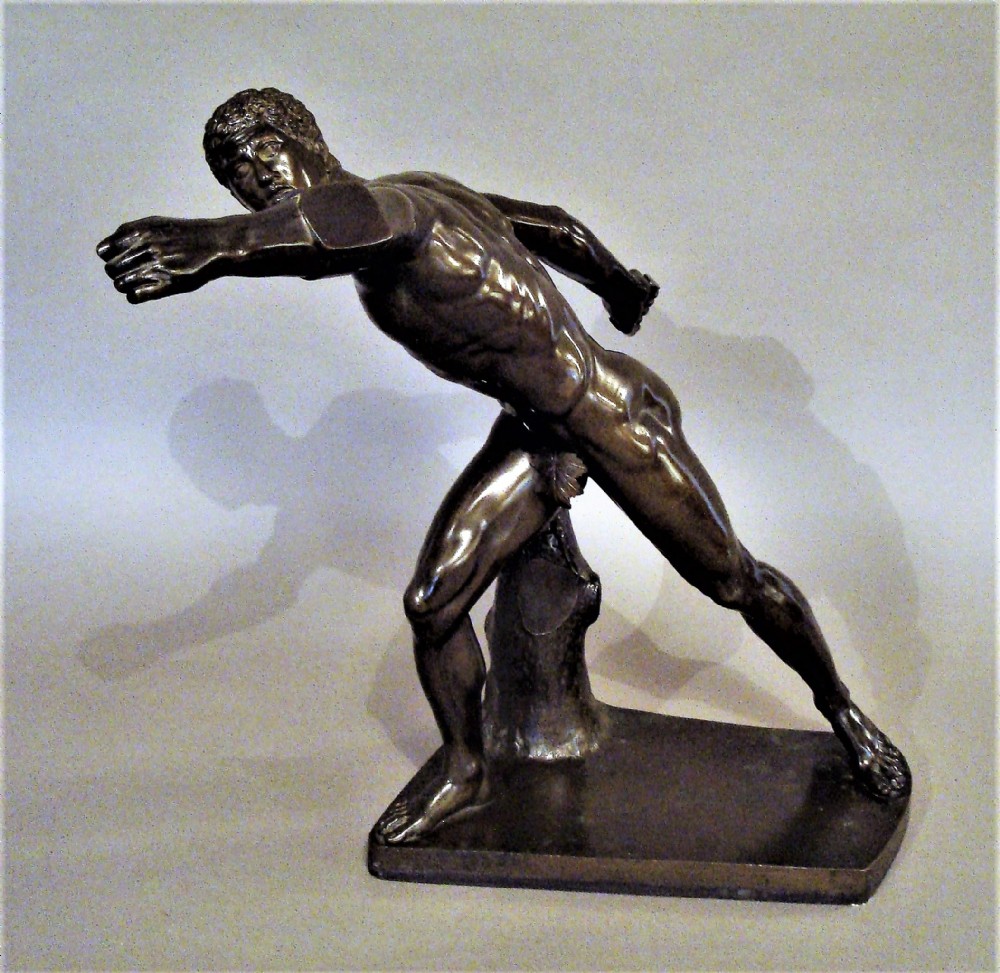C19th Grand Tour Bronze Sculpture of the Borghese Gladiator