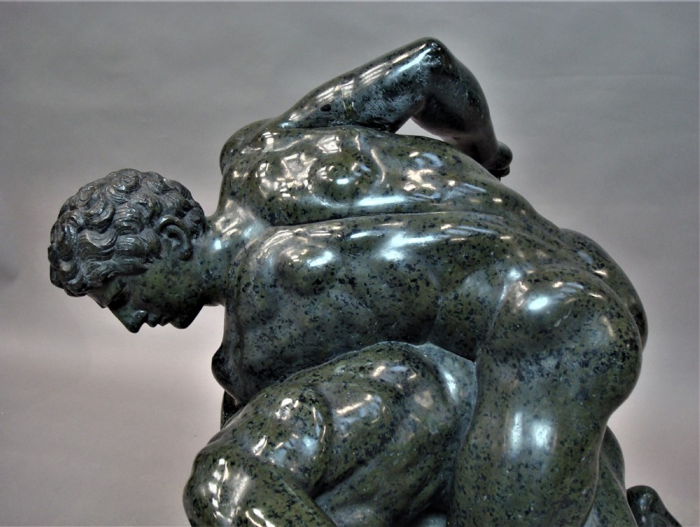 C19th Large Italian Marble Sculpture of the Uffizi Wrestlers View VII